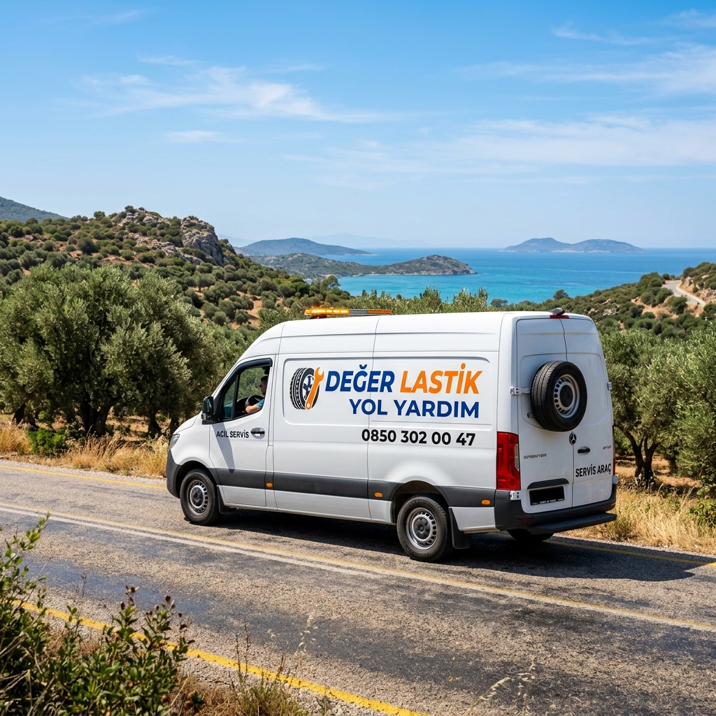 İzmir Atatürk OSB yönünde hareket eden lastik yol yardım aracı